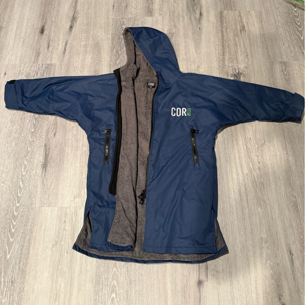 Kids Waterproof swim parka Jacket - Blue